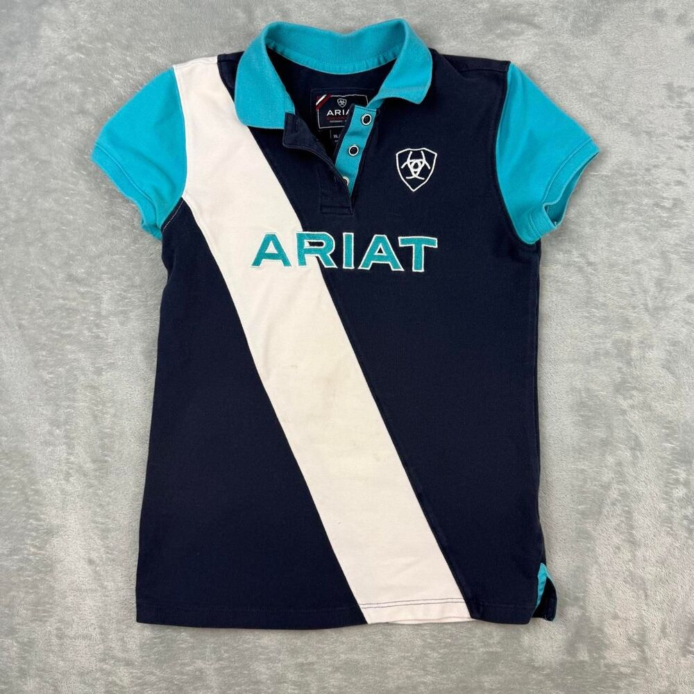Ariat Women's Navy and Blue Polo-shirts